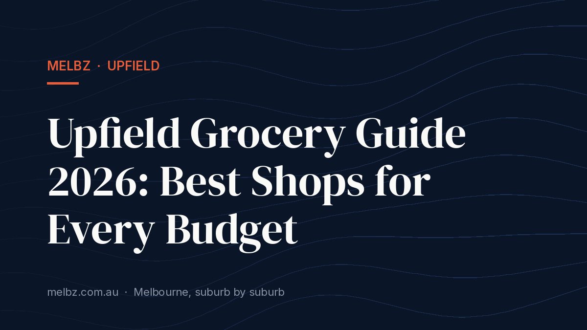 Title card: Upfield Grocery Guide 2026: Best Shops for Every Budget