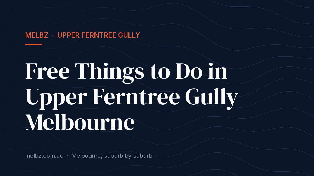 Title card: Free Things to Do in Upper Ferntree Gully Melbourne