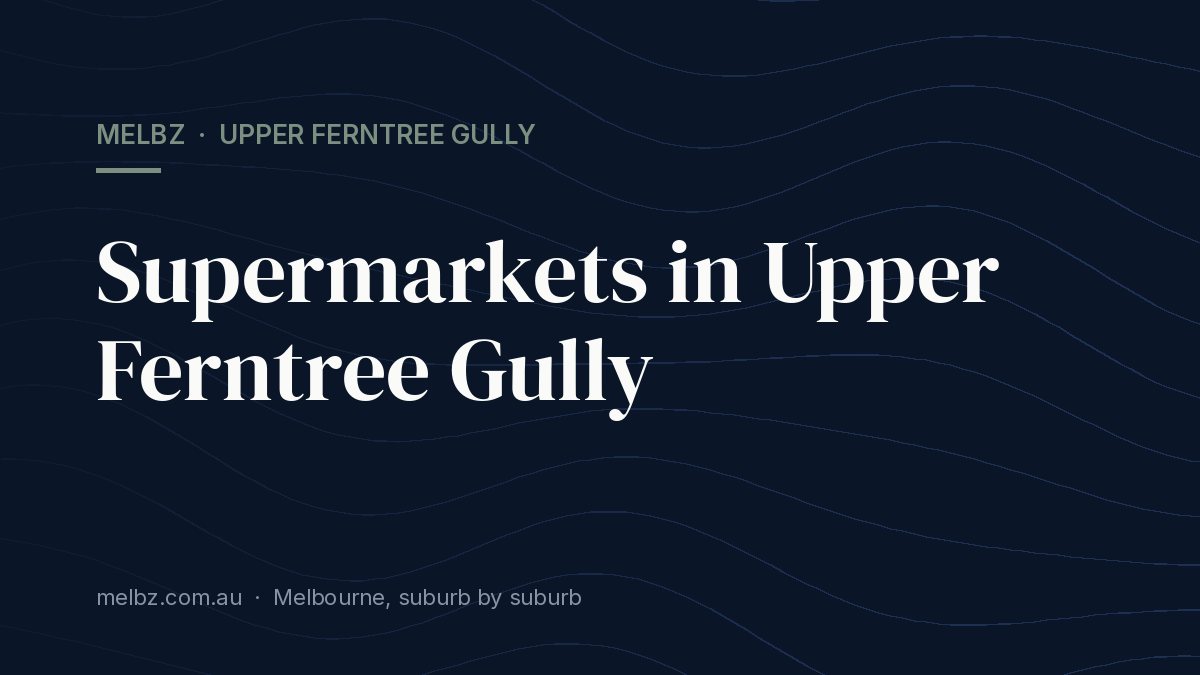 Title card: Supermarkets in Upper Ferntree Gully