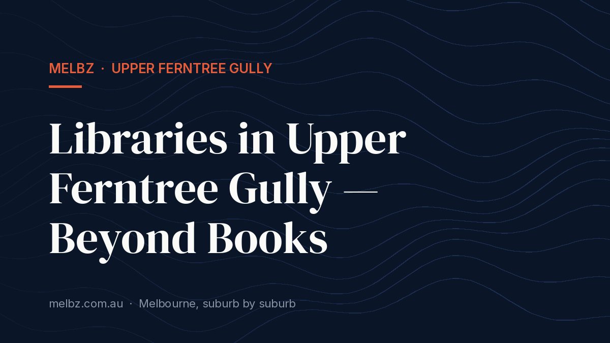 Title card: Libraries in Upper Ferntree Gully — Beyond Books