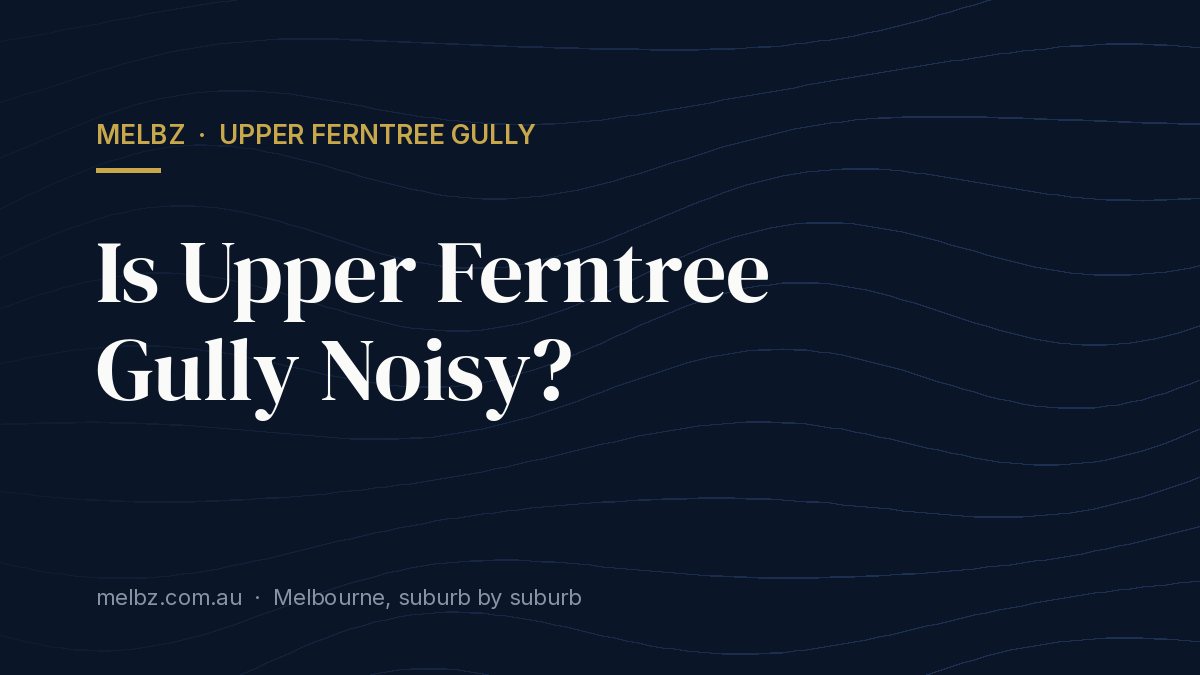 Title card: Is Upper Ferntree Gully Noisy?