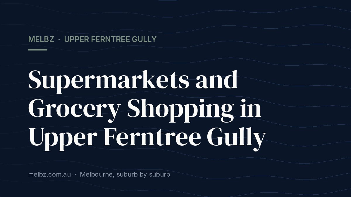 Title card: Supermarkets and Grocery Shopping in Upper Ferntree Gully