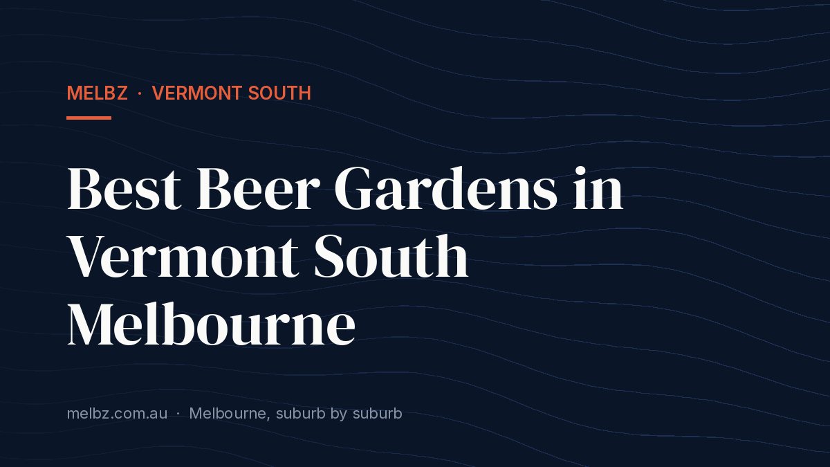 Title card: Best Beer Gardens in Vermont South Melbourne