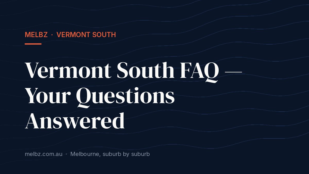 Title card: Vermont South FAQ — Your Questions Answered