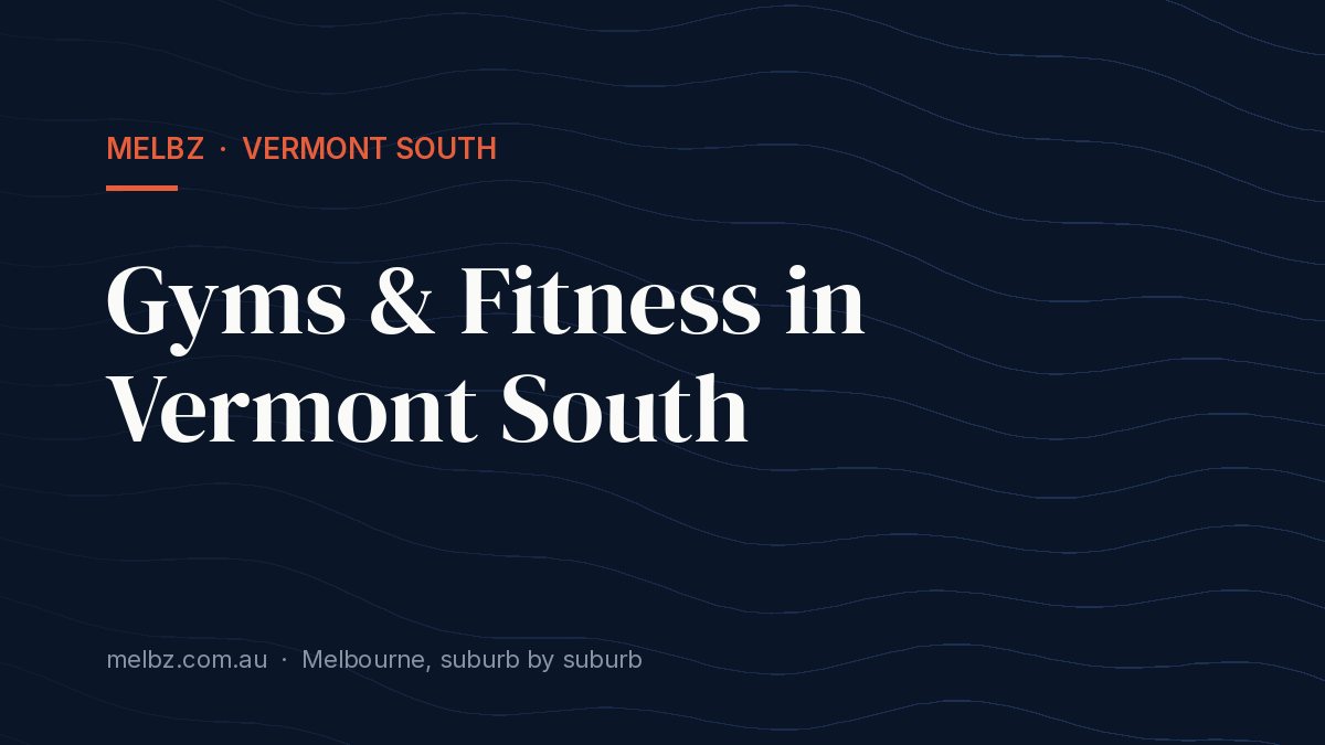 Title card: Gyms & Fitness in Vermont South