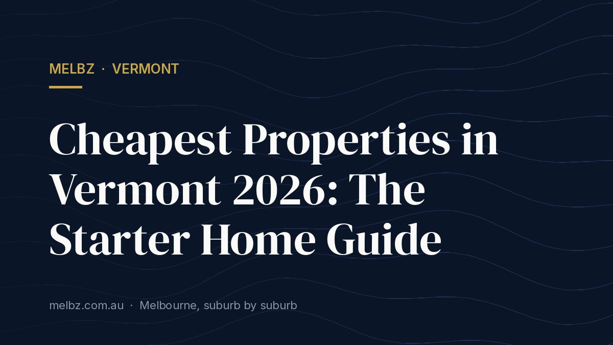 Title card: Cheapest Properties in Vermont 2026: The Starter Home Guide