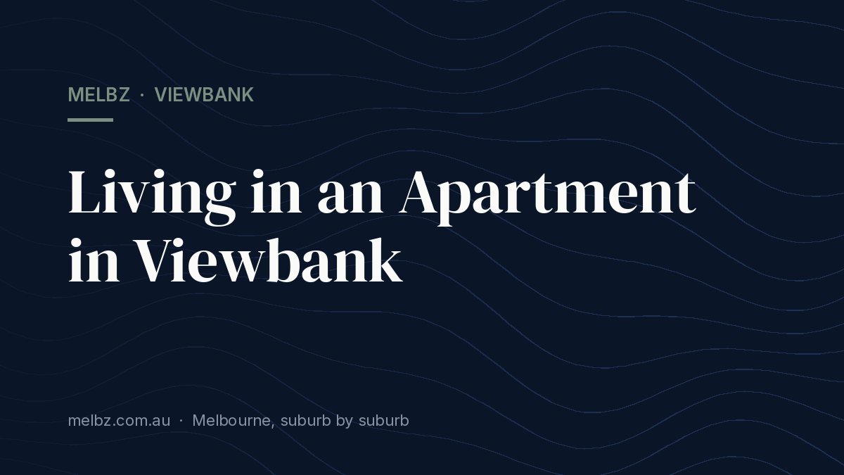 Title card: Living in an Apartment in Viewbank