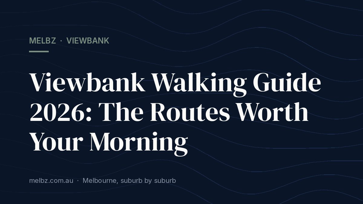 Title card: Viewbank Walking Guide 2026: The Routes Worth Your Morning