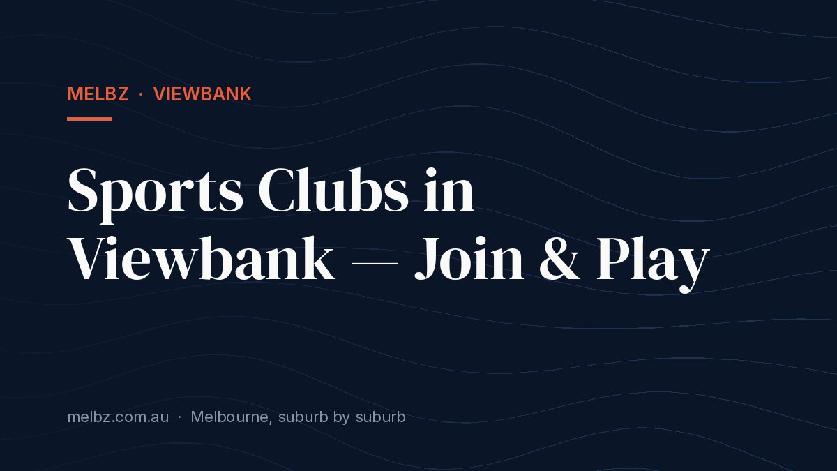 Title card: Sports Clubs in Viewbank — Join & Play