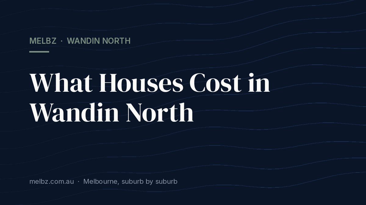 Title card: What Houses Cost in Wandin North