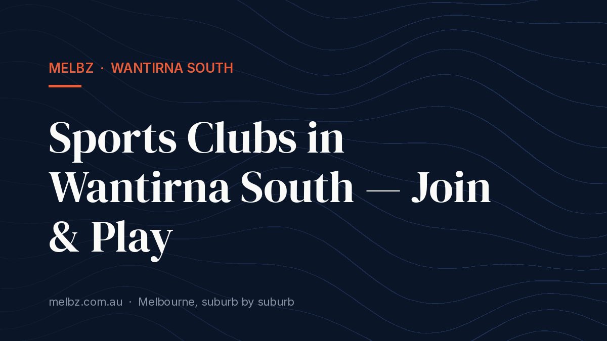 Title card: Sports Clubs in Wantirna South — Join & Play