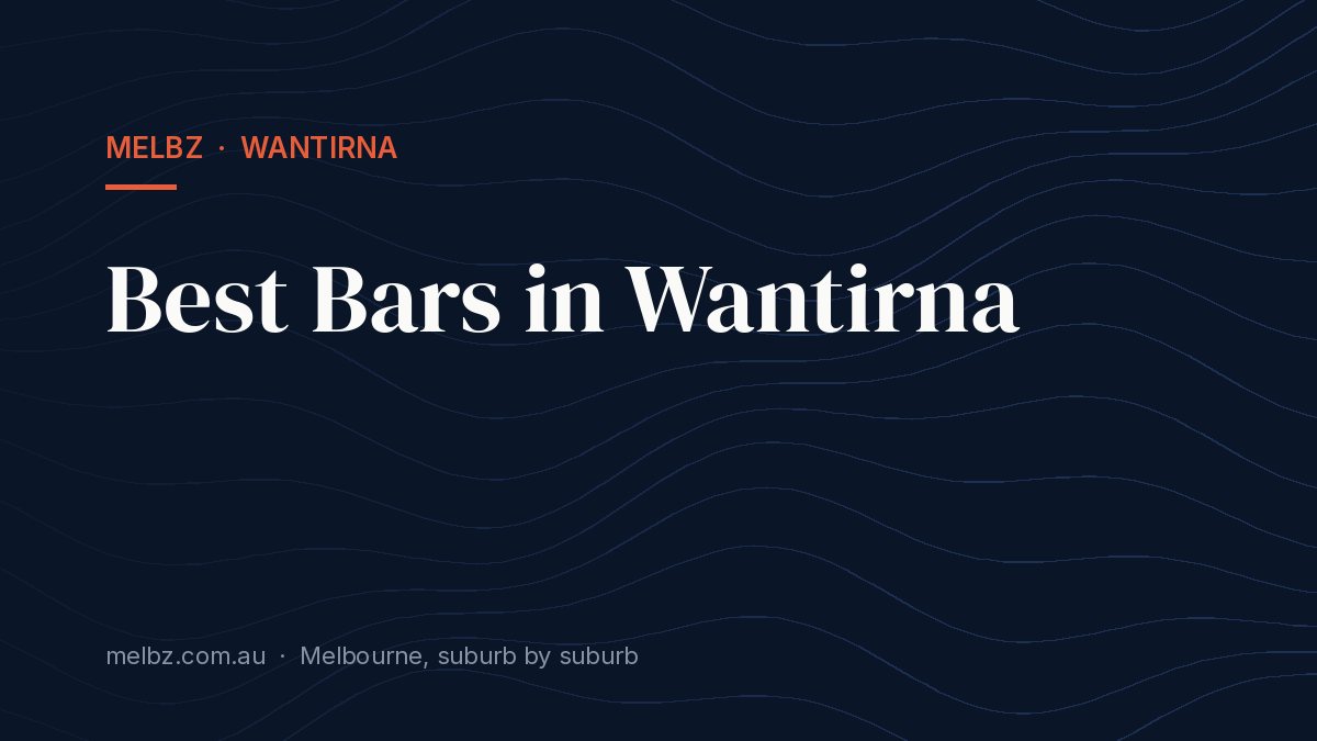 Title card: Best Bars in Wantirna