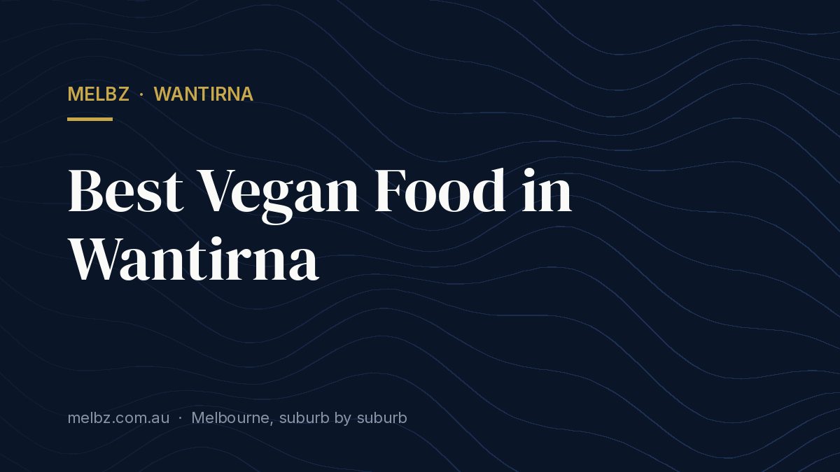 Title card: Best Vegan Food in Wantirna