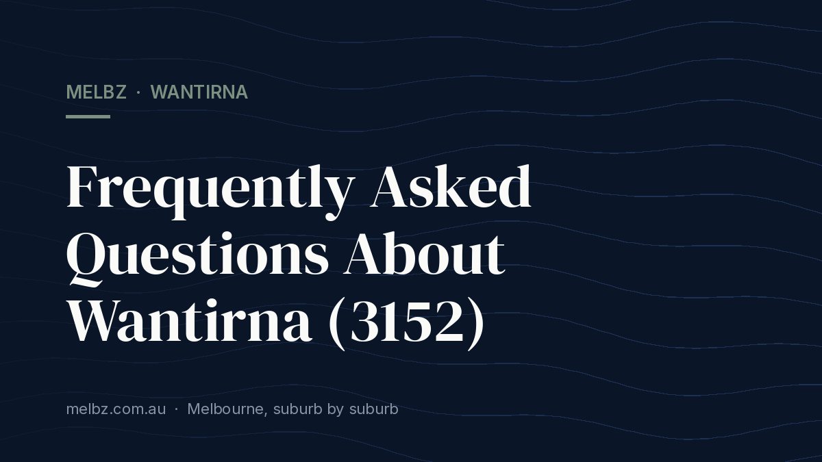 Title card: Frequently Asked Questions About Wantirna (3152)