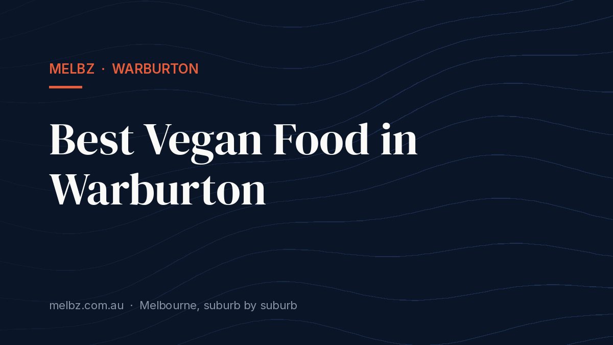 Title card: Best Vegan Food in Warburton