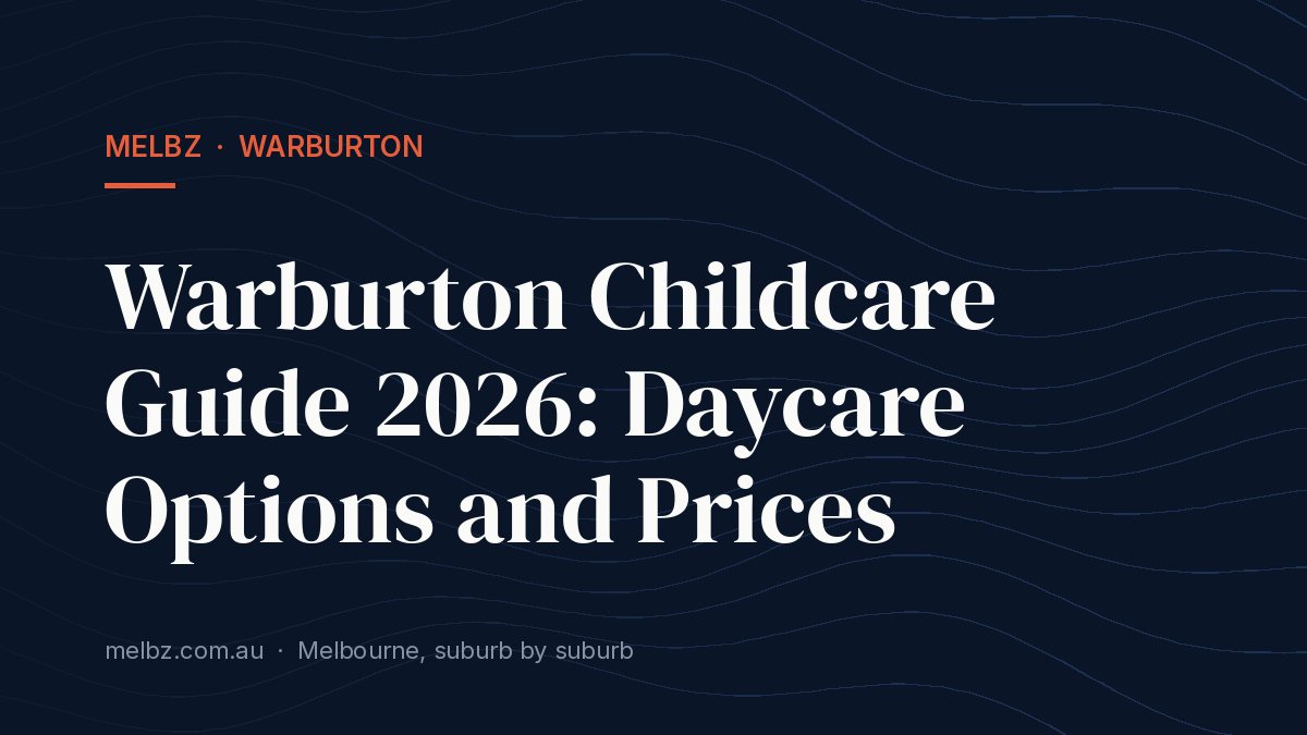 Title card: Warburton Childcare Guide 2026: Daycare Options and Prices