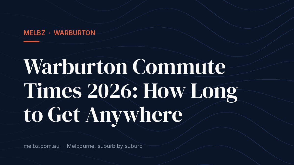Title card: Warburton Commute Times 2026: How Long to Get Anywhere
