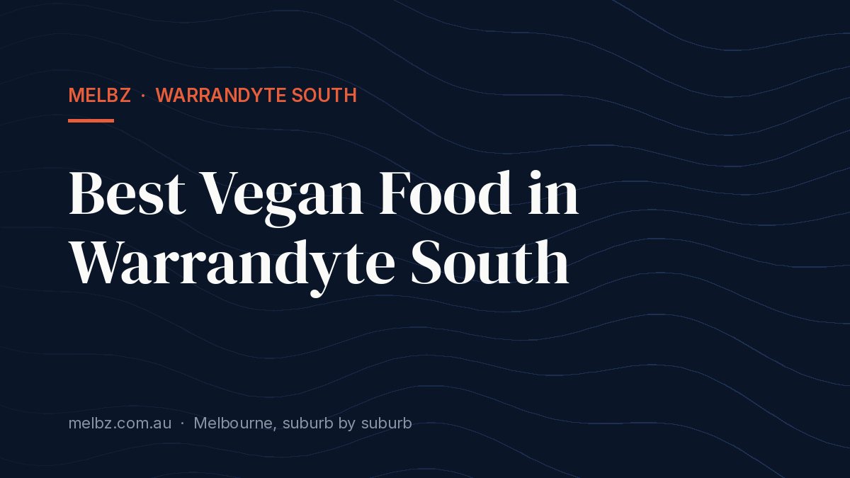 Title card: Best Vegan Food in Warrandyte South