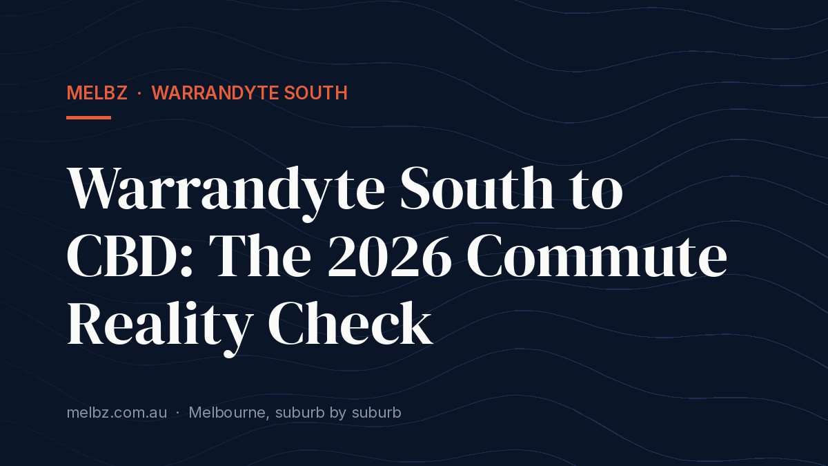 Title card: Warrandyte South to CBD: The 2026 Commute Reality Check
