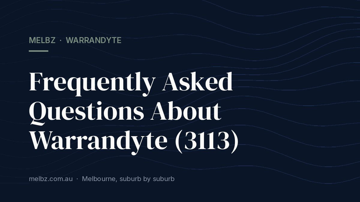 Title card: Frequently Asked Questions About Warrandyte (3113)