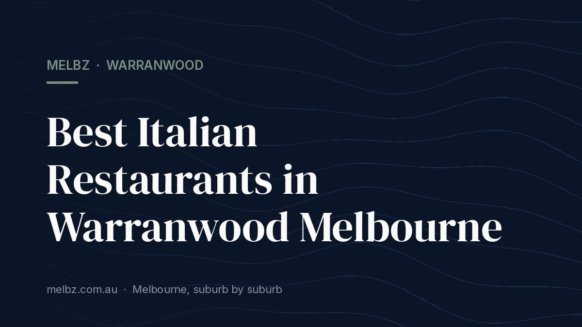 Title card: Best Italian Restaurants in Warranwood Melbourne