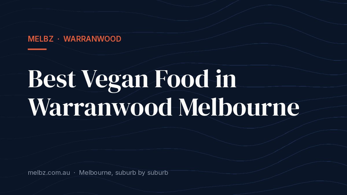 Title card: Best Vegan Food in Warranwood Melbourne
