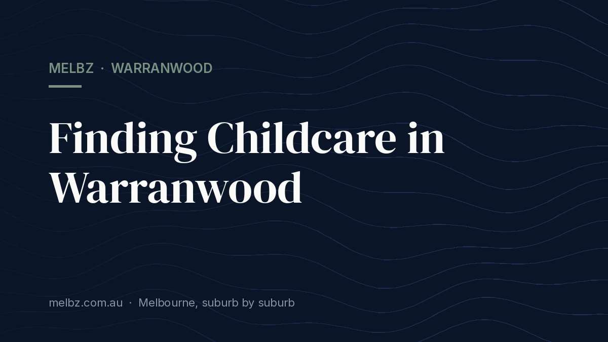 Title card: Finding Childcare in Warranwood