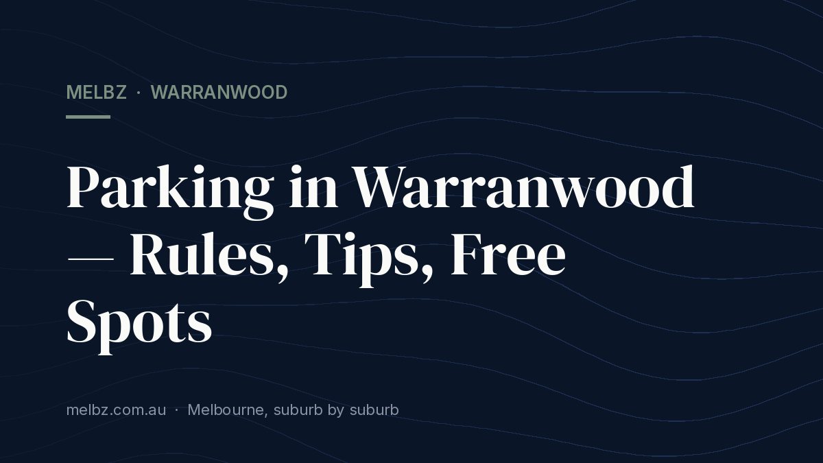 Title card: Parking in Warranwood — Rules, Tips, Free Spots