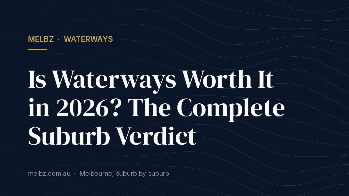 Title card: Is Waterways Worth It in 2026? The Complete Suburb Verdict