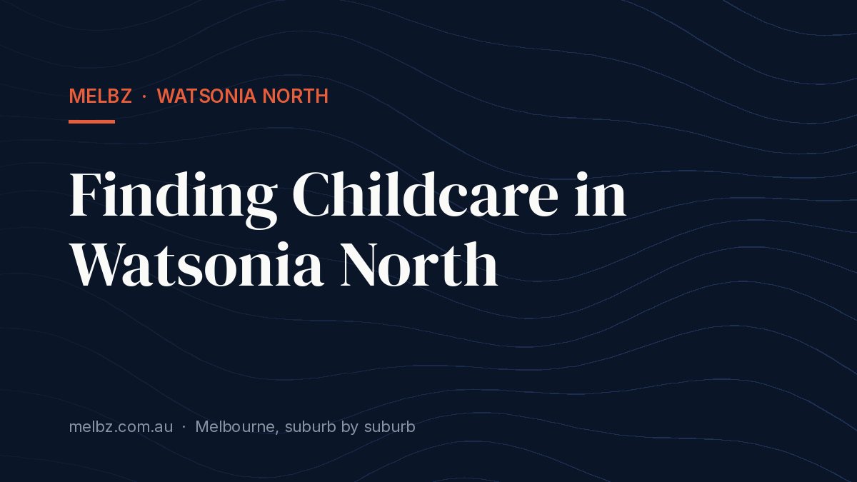Title card: Finding Childcare in Watsonia North