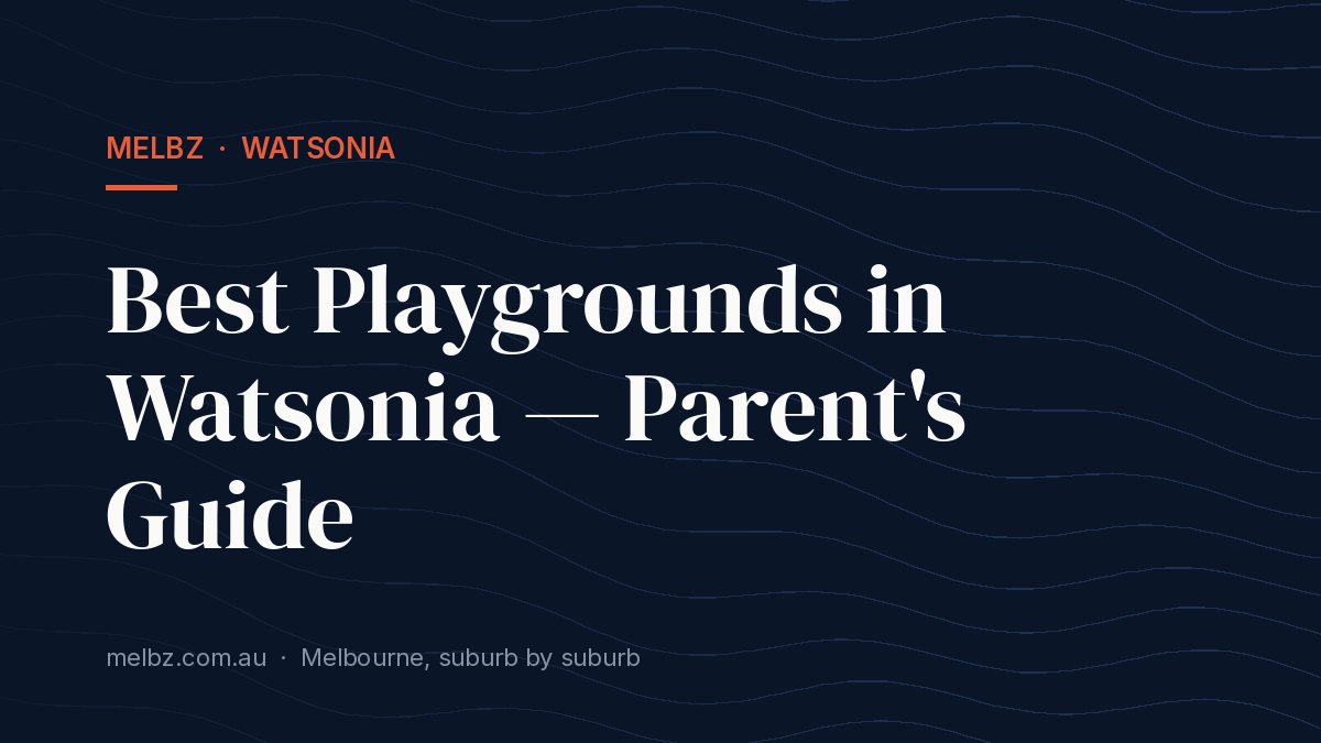 Title card: Best Playgrounds in Watsonia — Parent's Guide