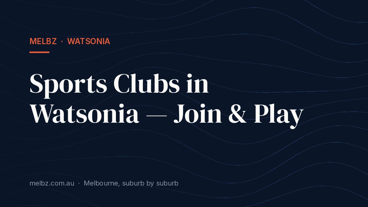 Title card: Sports Clubs in Watsonia — Join & Play