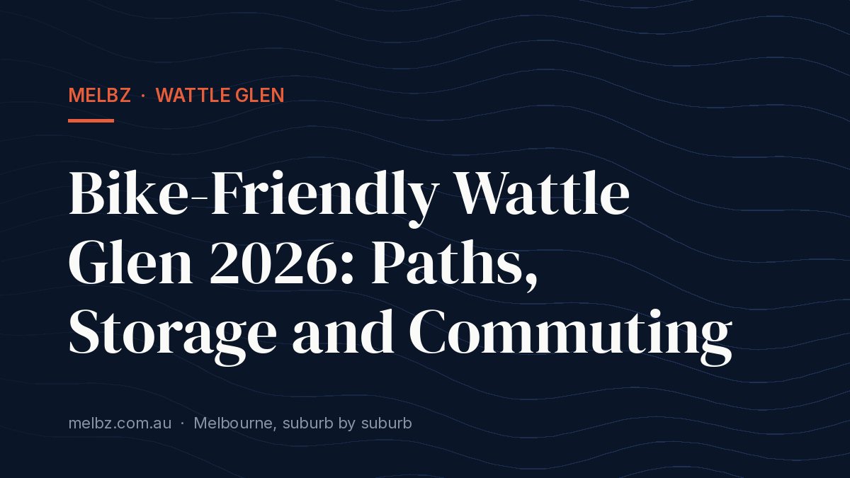 Title card: Bike-Friendly Wattle Glen 2026: Paths, Storage and Commuting