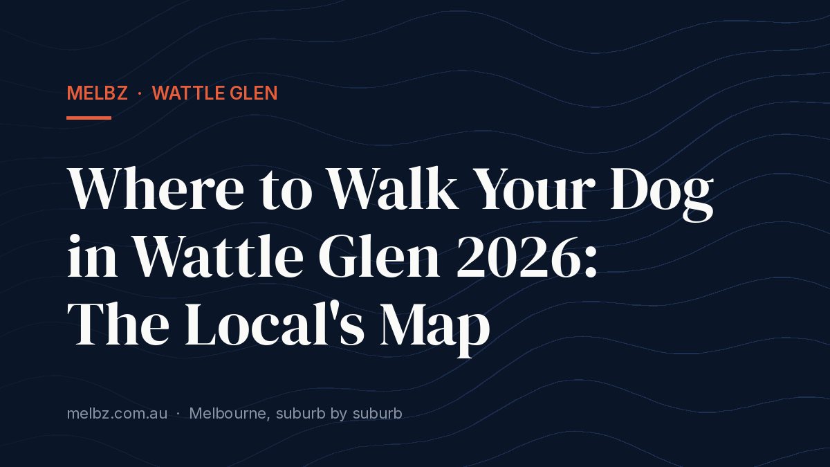 Title card: Where to Walk Your Dog in Wattle Glen 2026: The Local's Map