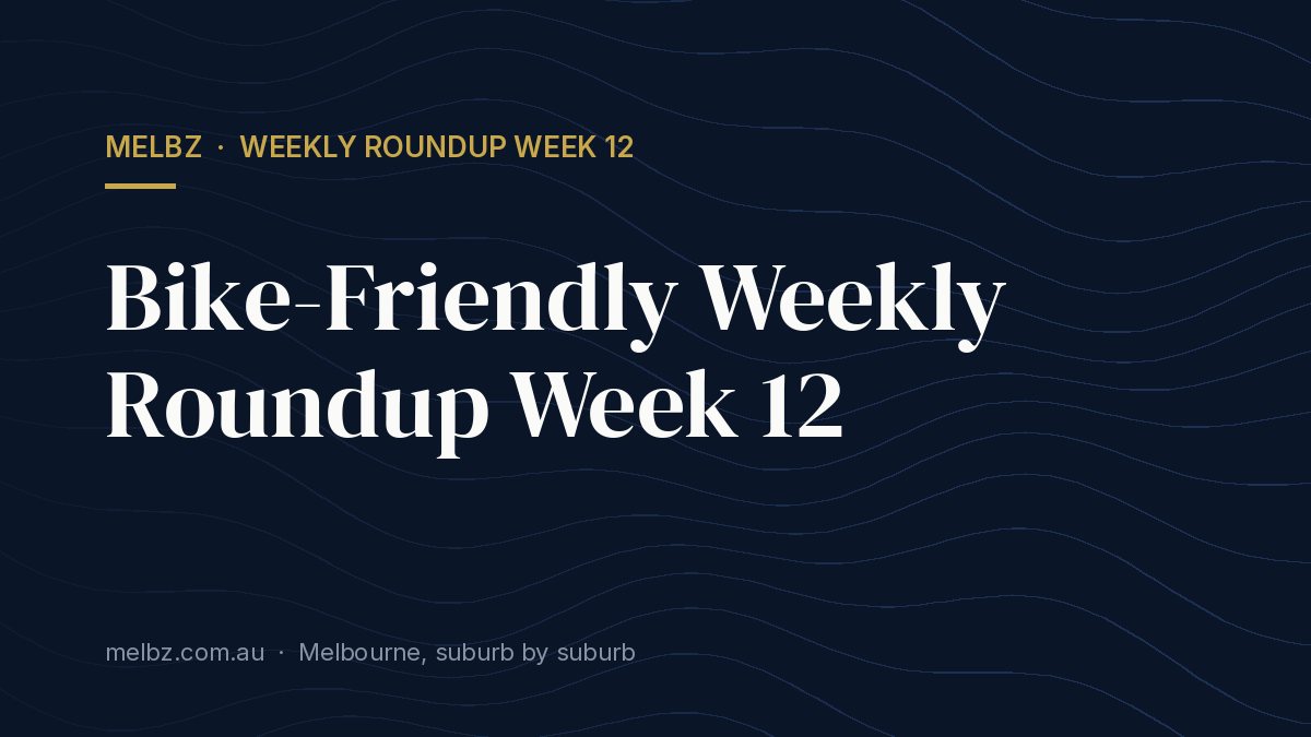 Title card: Bike-Friendly Weekly Roundup Week 12