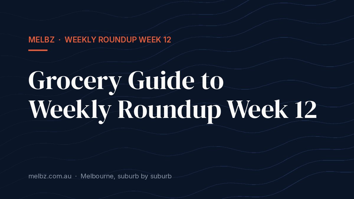 Title card: Grocery Guide to Weekly Roundup Week 12