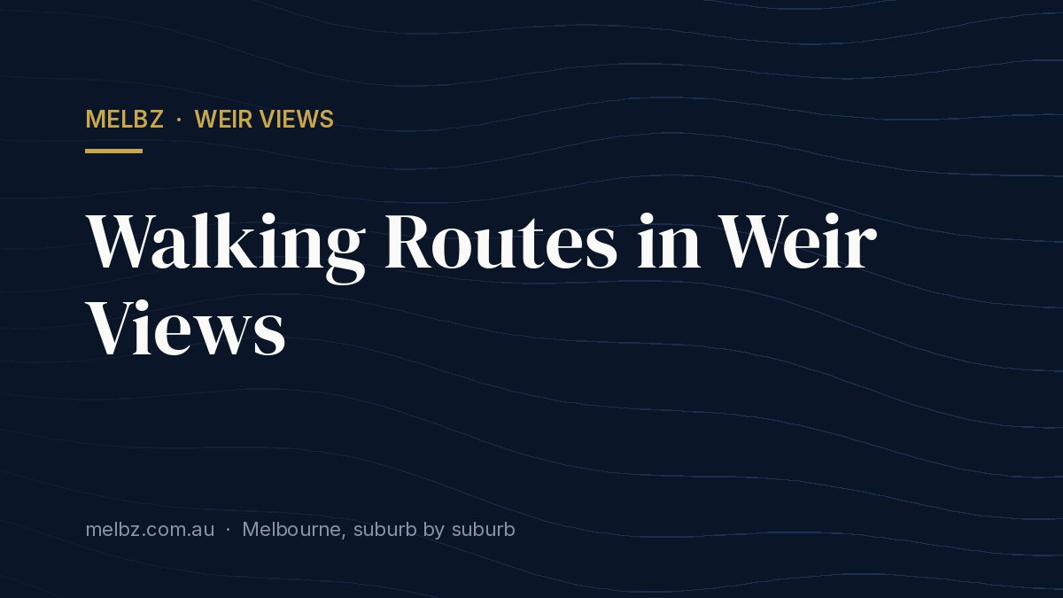 Title card: Walking Routes in Weir Views