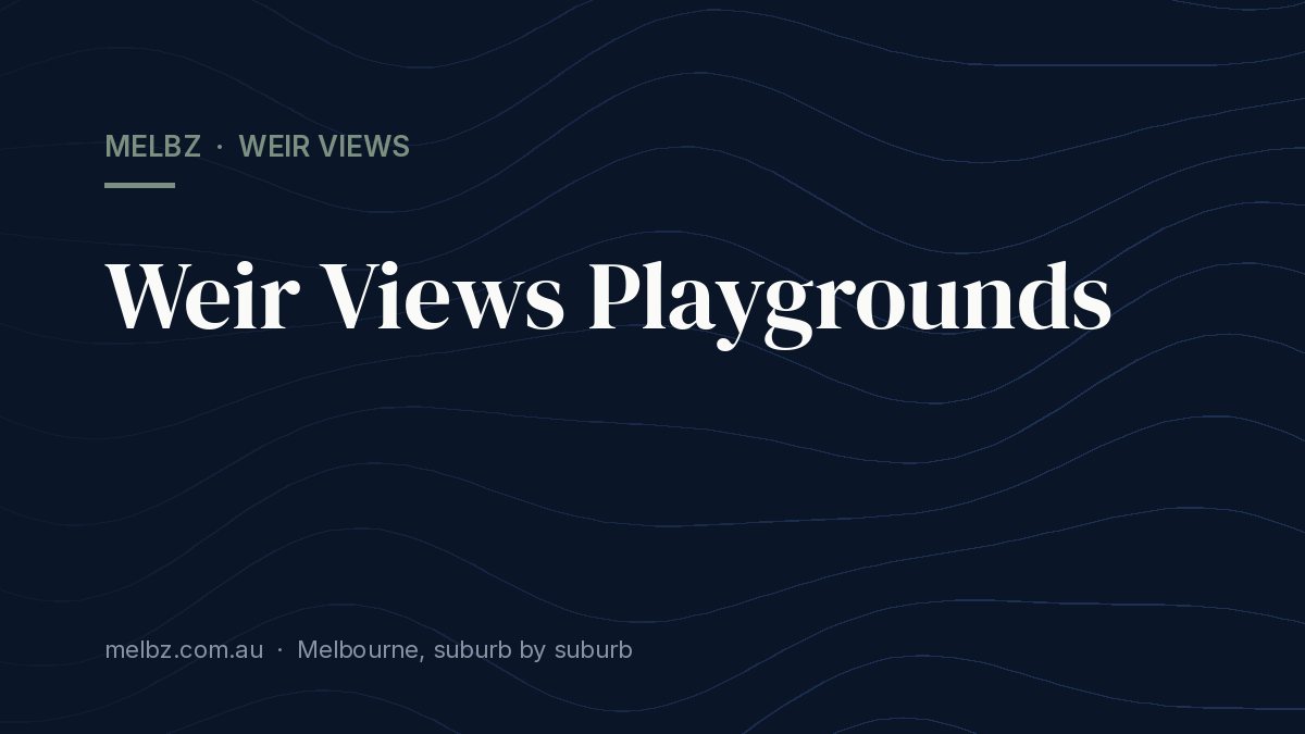 Title card: Weir Views Playgrounds