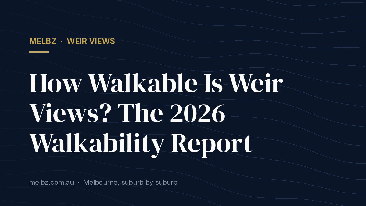 Title card: How Walkable Is Weir Views? The 2026 Walkability Report