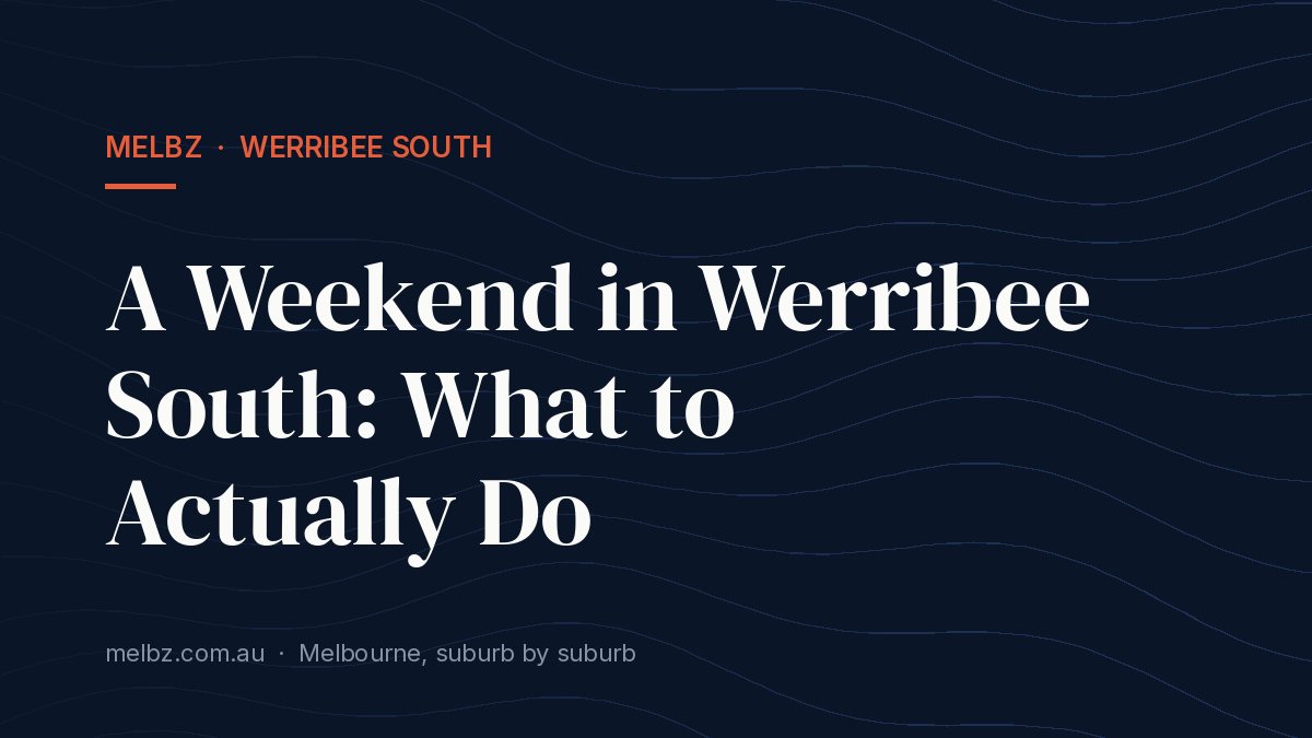 Title card: A Weekend in Werribee South: What to Actually Do
