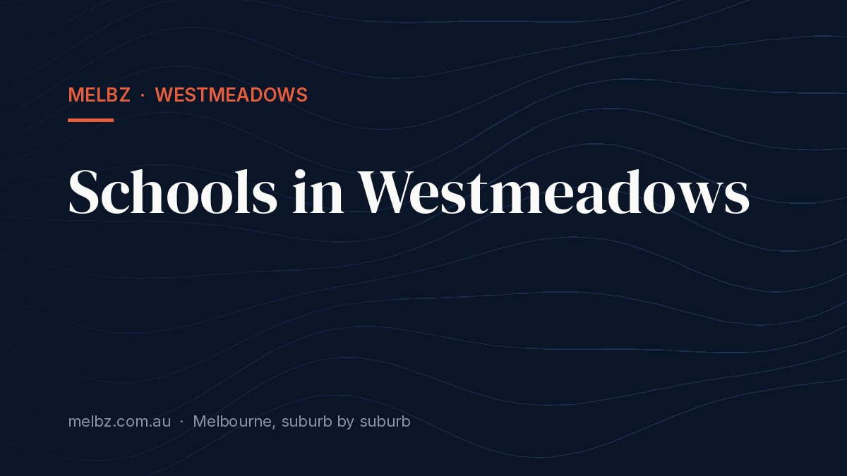 Title card: Schools in Westmeadows
