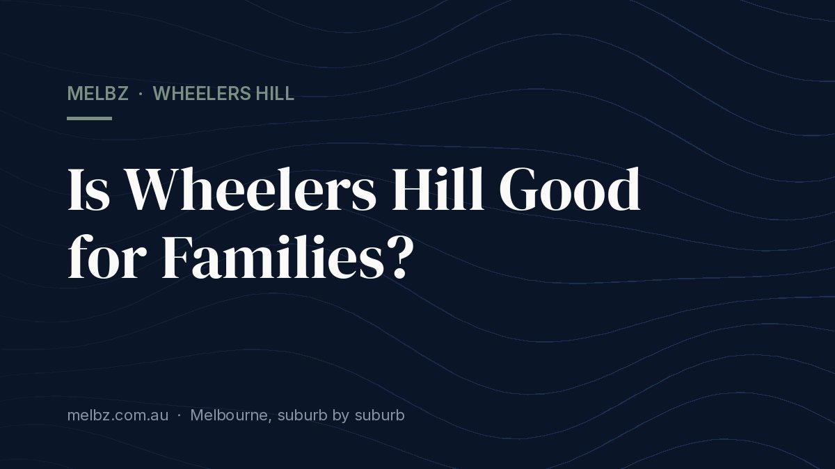 Title card: Is Wheelers Hill Good for Families?