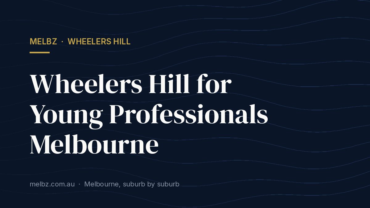 Title card: Wheelers Hill for Young Professionals Melbourne