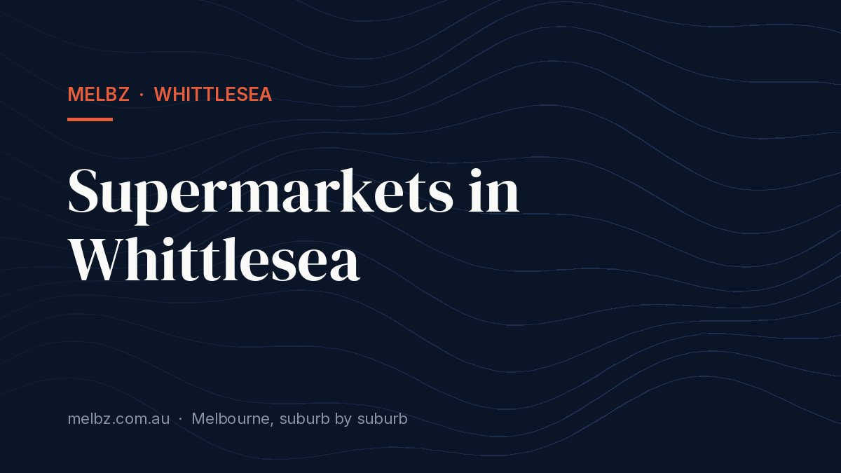 Title card: Supermarkets in Whittlesea