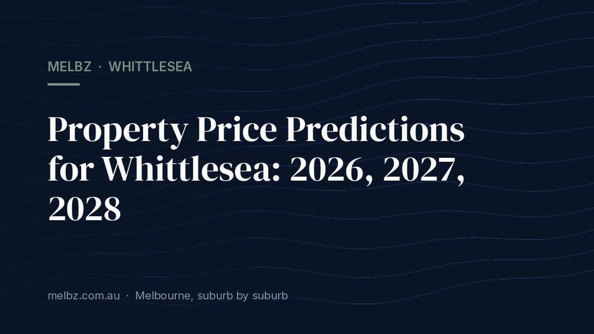 Title card: Property Price Predictions for Whittlesea: 2026, 2027, 2028