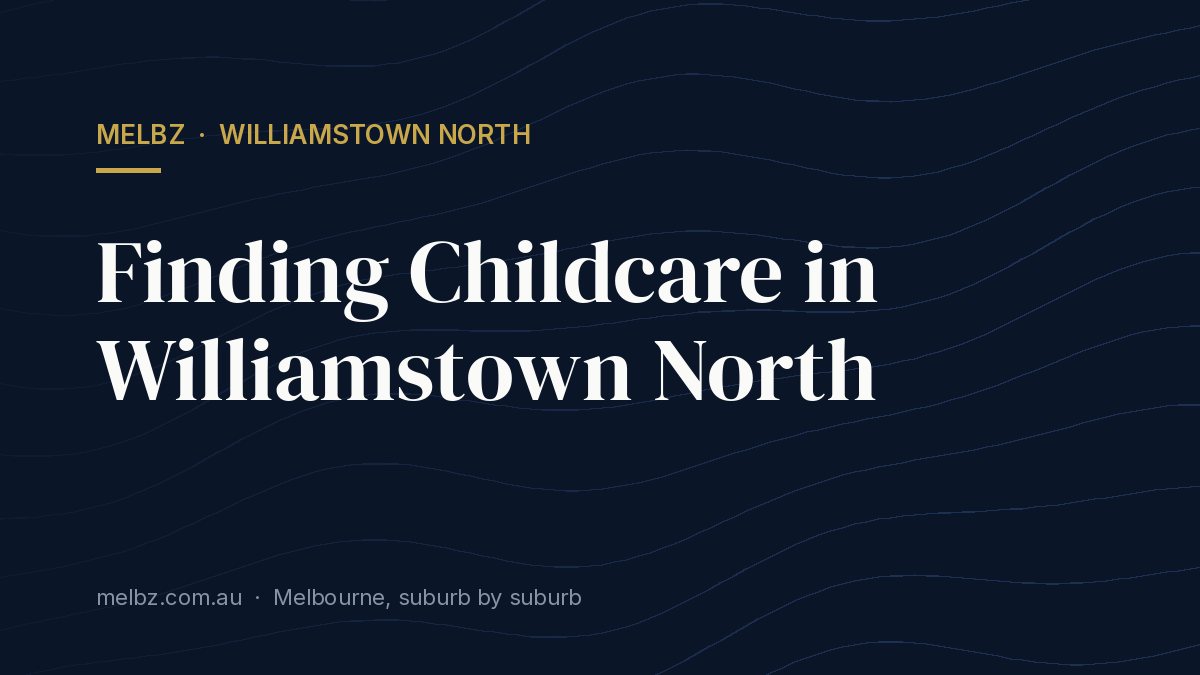 Title card: Finding Childcare in Williamstown North