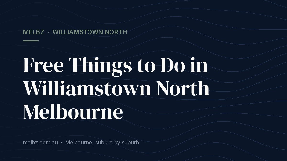 Title card: Free Things to Do in Williamstown North Melbourne