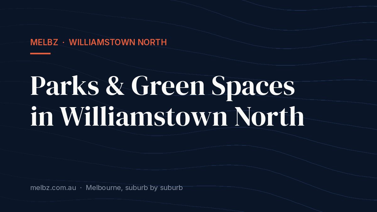 Title card: Parks & Green Spaces in Williamstown North
