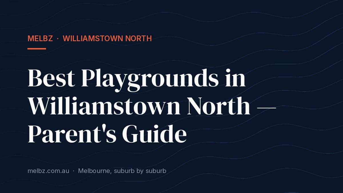 Title card: Best Playgrounds in Williamstown North — Parent's Guide