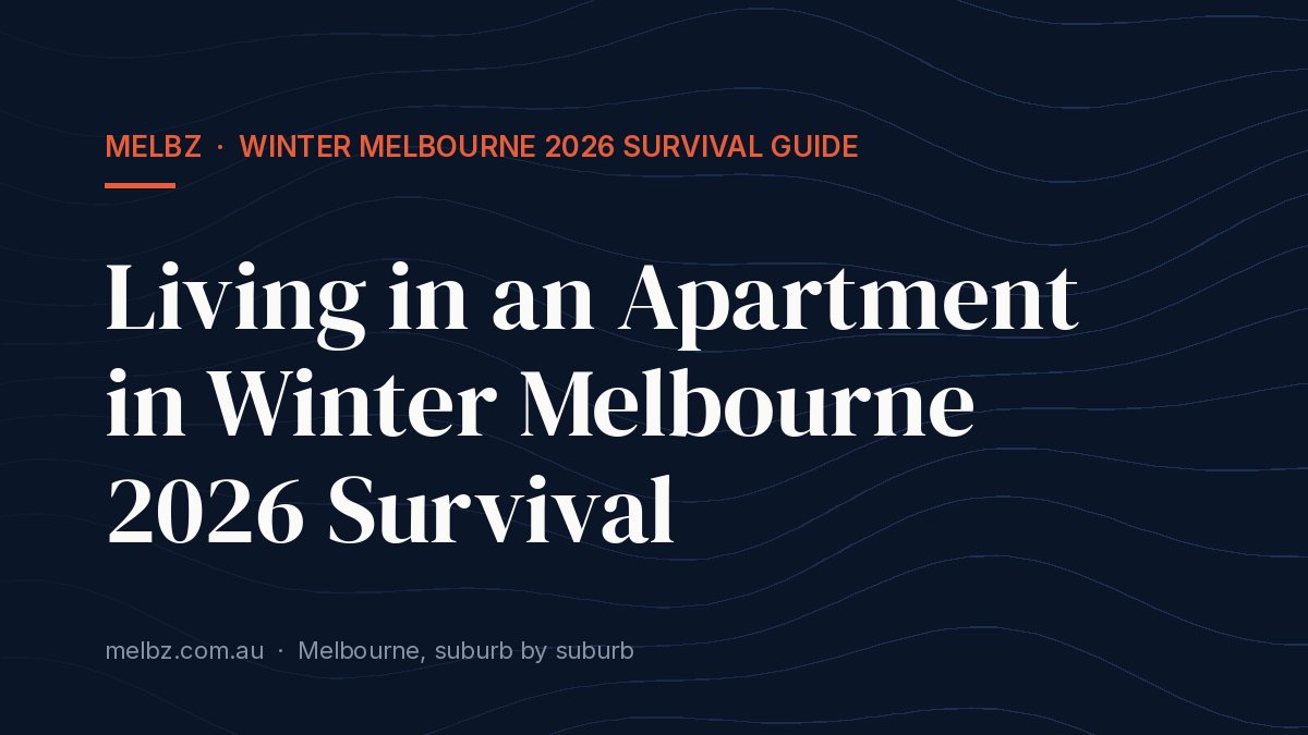 Title card: Living in an Apartment in Winter Melbourne 2026 Survival